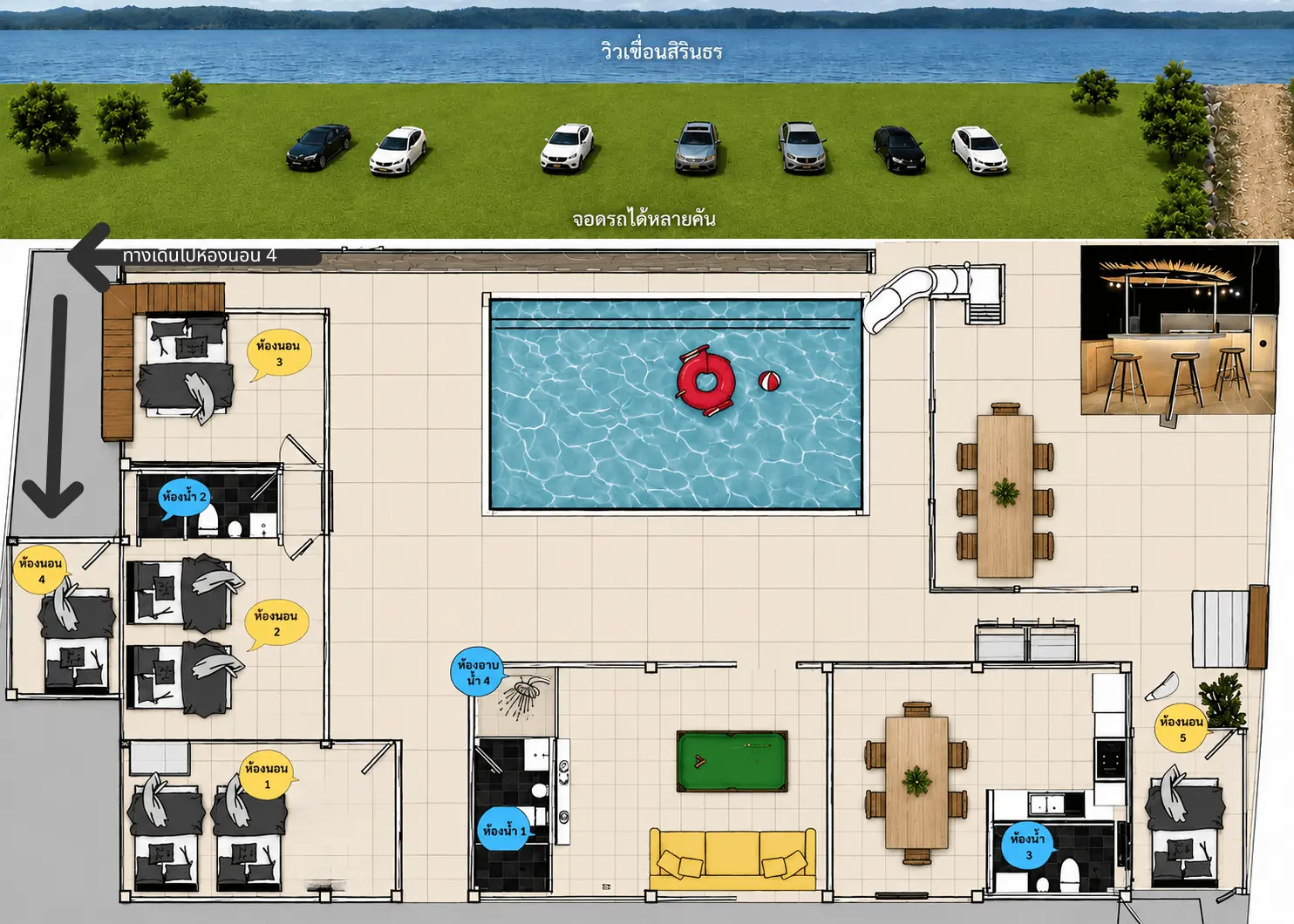 ภาพตัวอย่างแปลน TARA Poolvilla